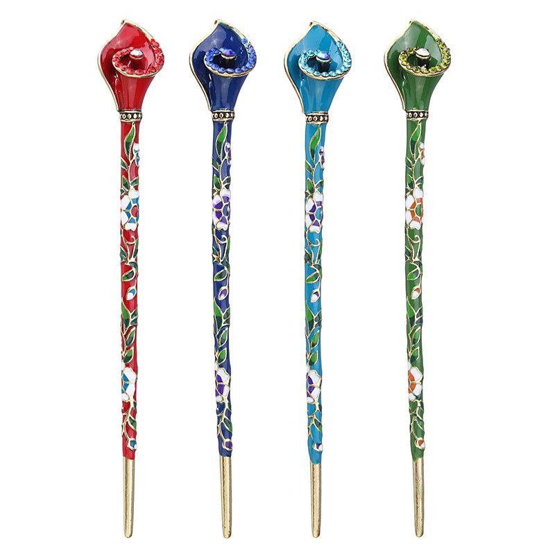 Drop Oil Φουρκέτα Retro Morning Glory Rhinestone