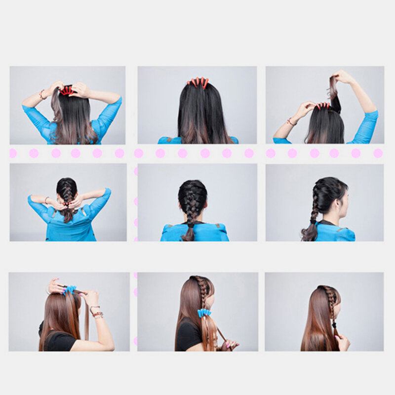 Εργαλείο Χτενίσματος 3 Χρωμάτων Five Fingers Design Lady Hair Braiding Tool Twist Braider Styling Diy