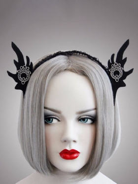 Vintage Cosplay Headband Retro Wizard Ear Lace Headwear