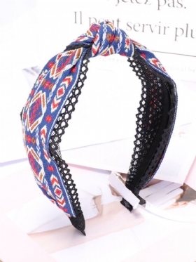 Vintage Ethnic Argyle Μοτίβο Γραβάτα Δαντελένια Υφασμάτινη Κορδέλα