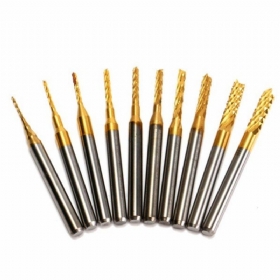 Drillpro Db-m1 10 Τεμ. 0.8-3 Χιλιοστά Με Επικάλυψη Τιτανίου Χαρακτικό Φρέζα Καρβίδιο