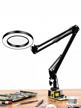 Usb Led Μεγεθυντικός Φακός 3 Χρωμάτων Φωτιζόμενος Ανάγνωσης/επεξεργασίας/κόλλησης