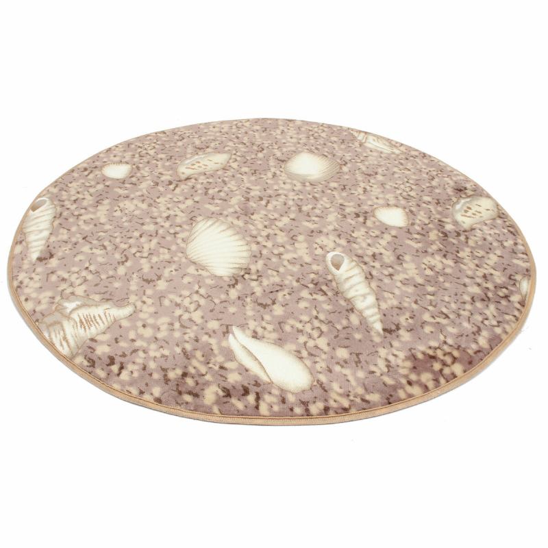 100x100cm Coral Velvet Απορροφητικό Μοκέτα Μπάνιου Αντιολισθητικό Πόρτα Στρογγυλό Χαλί
