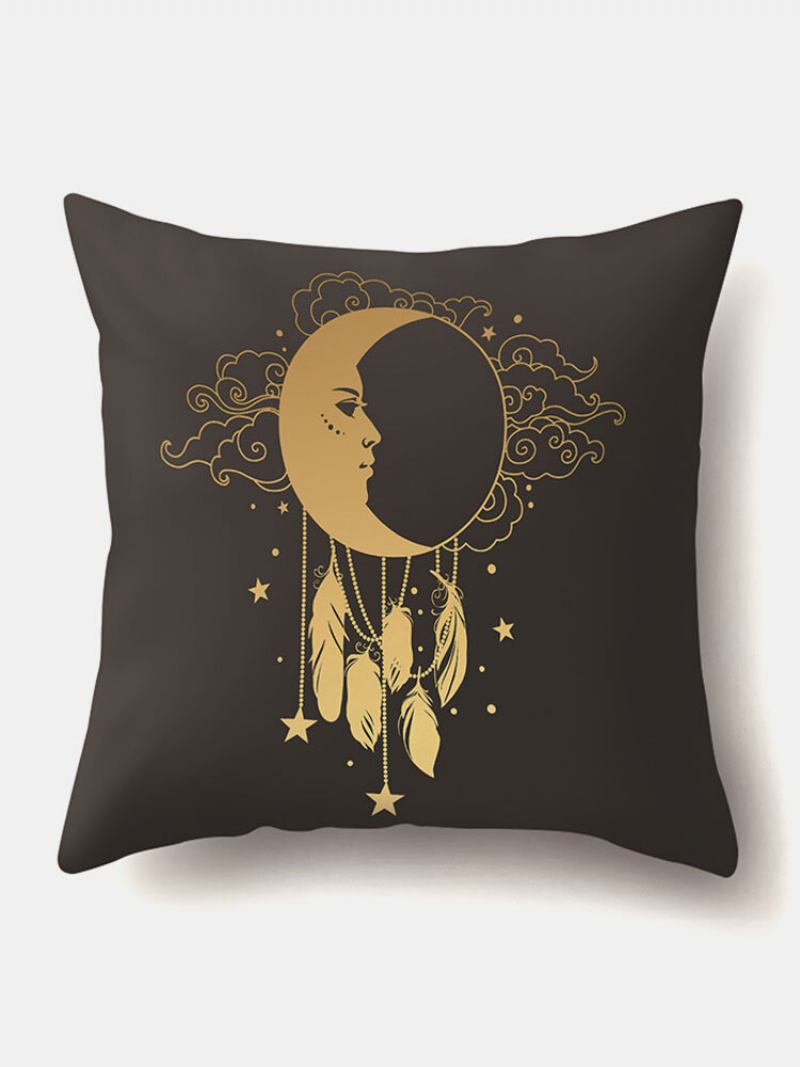 4 Τμχ Sun Moon Mandala Pattern Μαξιλαροθήκη Ριχτάρι Κάλυμμα Μαξιλαριού Διακόσμηση Σπιτιού Πλανήτες