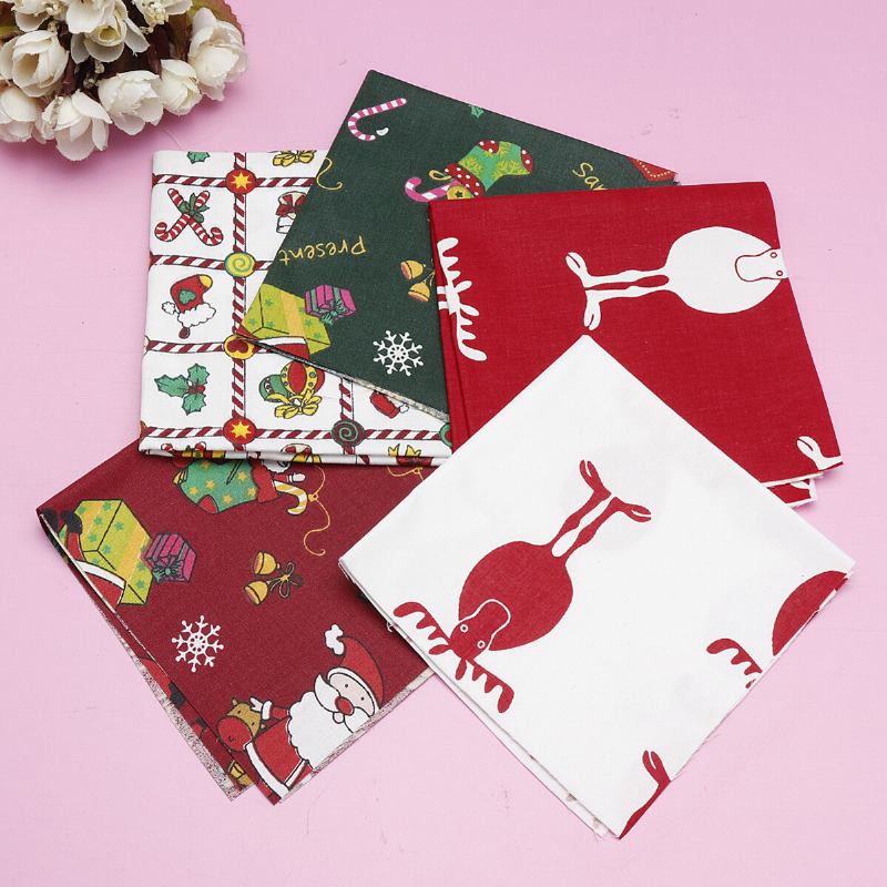 5/10pcs Cartoon Christmas Series Twill Βαμβακερό Ύφασμα Diy Χειροποίητο Patchwork Ραπτικής