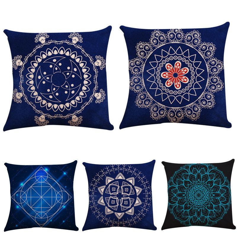 Bohemian Tarot Mandala Abstract Style Throw Θήκη Μαξιλαριού Λινό Βαμβακερό Κάλυμμα Καναπέ Γραφείου Σπιτιού