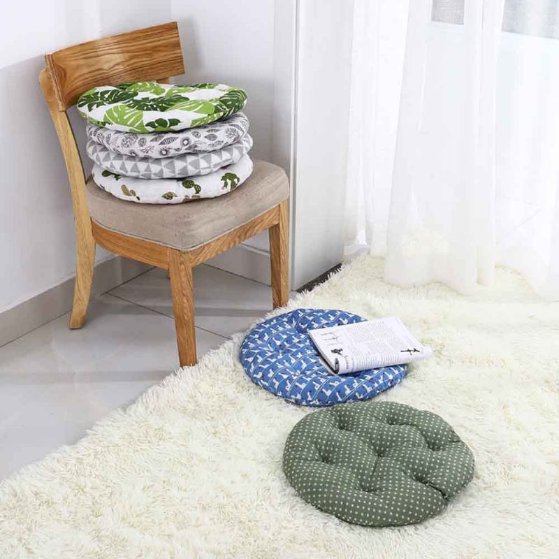 Cotton & Lien Cushion Για Καρέκλα Γραφείου Στρογγυλό Μαξιλάρι Που Διατηρεί Ζεστό Παχύ Για Χειμερινή Χρήση Δαπέδου Τατάμι
