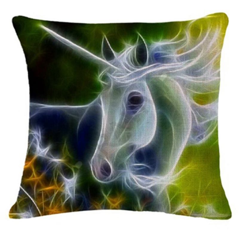 Honana 45x45cm Διακόσμηση Σπιτιού 3d Animal Fluorescence 6 Προαιρετικά Μοτίβα Βαμβακερή Λινή Μαξιλαροθήκη