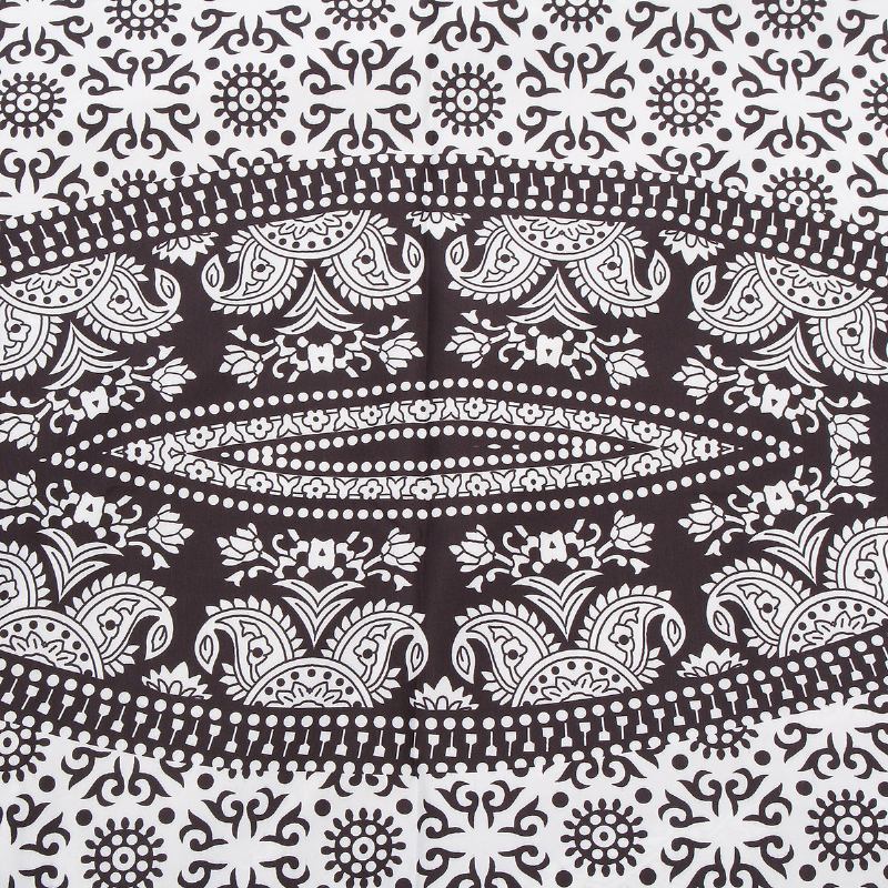 Κάλυμμα Καθίσματος Μαξιλαριού Δαπέδου Mandala Indian Bohemian Elephant Με Τετράγωνο Μαξιλάρι
