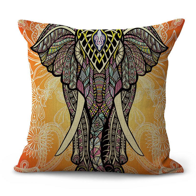 Κάλυμμα Μαξιλαριού Mandala Polyester Bohemian Γεωμετρική Θήκη Ελέφαντα Διακοσμητική Για Το Σπίτι