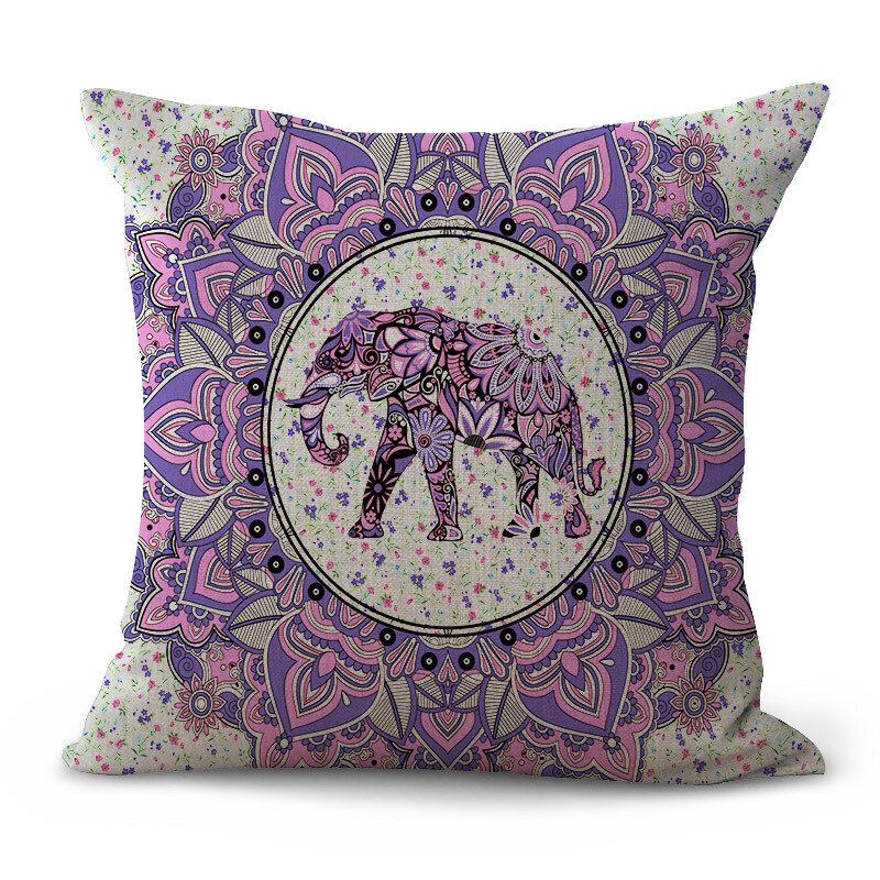 Κάλυμμα Μαξιλαριού Mandala Polyester Bohemian Γεωμετρική Θήκη Ελέφαντα Διακοσμητική Για Το Σπίτι