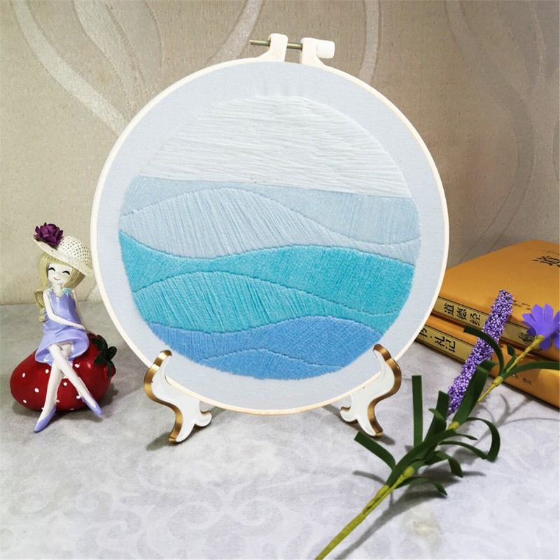 Κέντημα Starter Kit With Pattern Full Range Kit Embroidery Cloths Color Threadles Needles