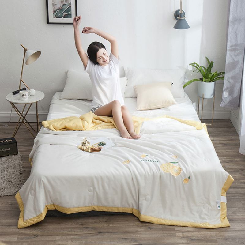Πάπλωμα Modal Silk Κεντημένο Για Καλοκαιρινό Pure Air Conditioning Για Δύο Άτομα