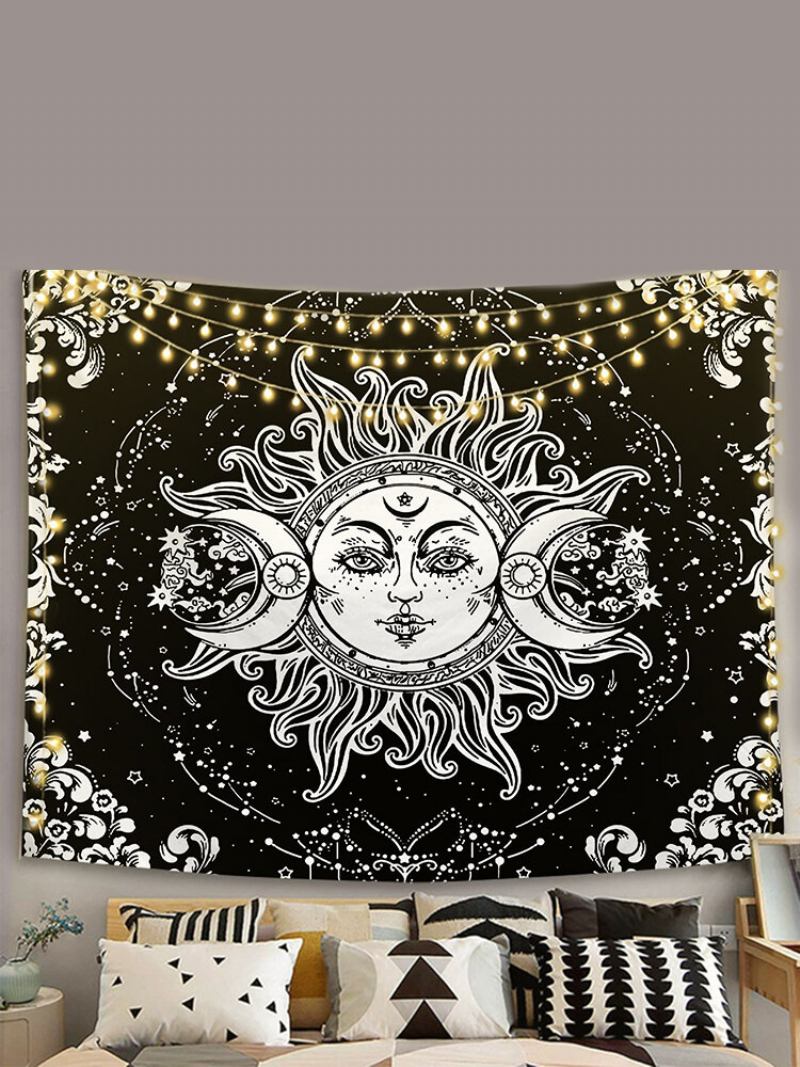 Sun Moon Mandala Ταπετσαρία Με Μοτίβο Ταπετσαρίες Τοίχου Διακόσμηση Σαλονιού Κρεβατοκάμαρας