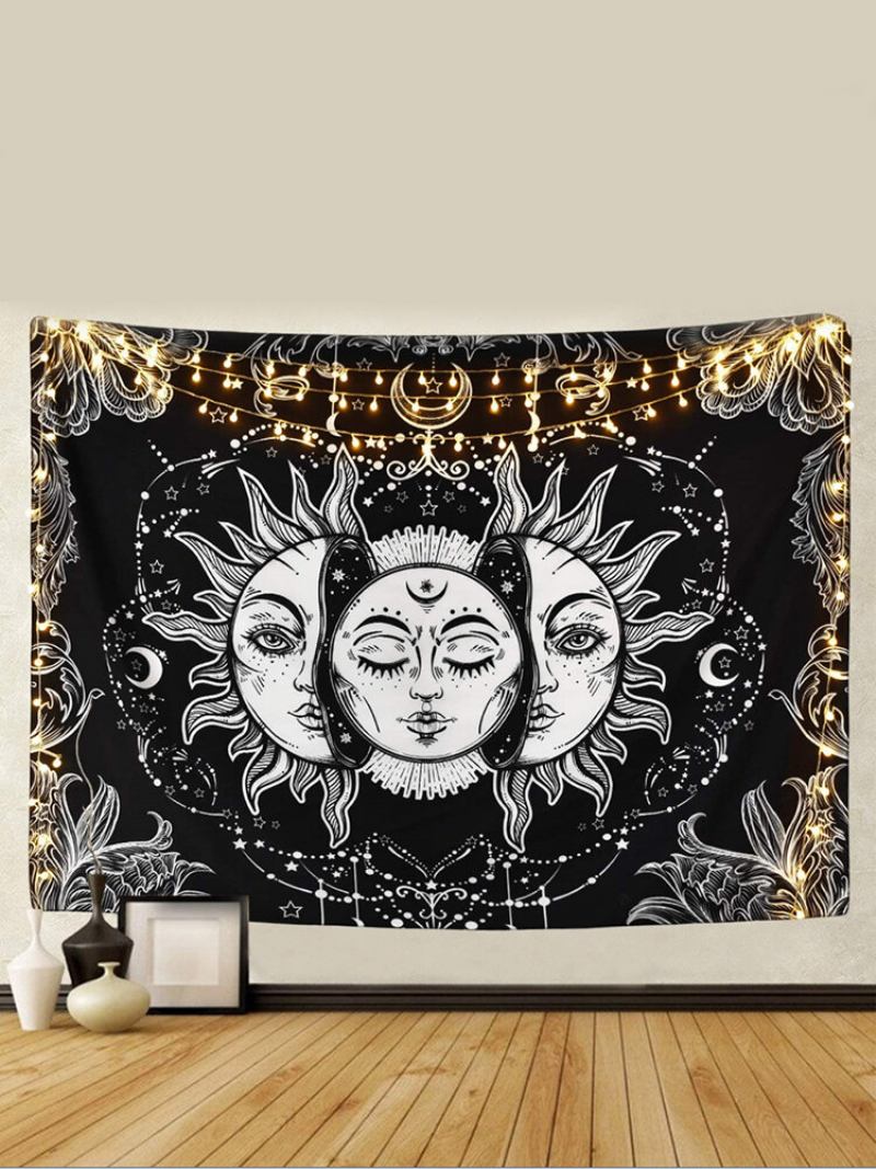 Sun Moon Mandala Ταπετσαρία Με Μοτίβο Ταπετσαρίες Τοίχου Διακόσμηση Σαλονιού Κρεβατοκάμαρας