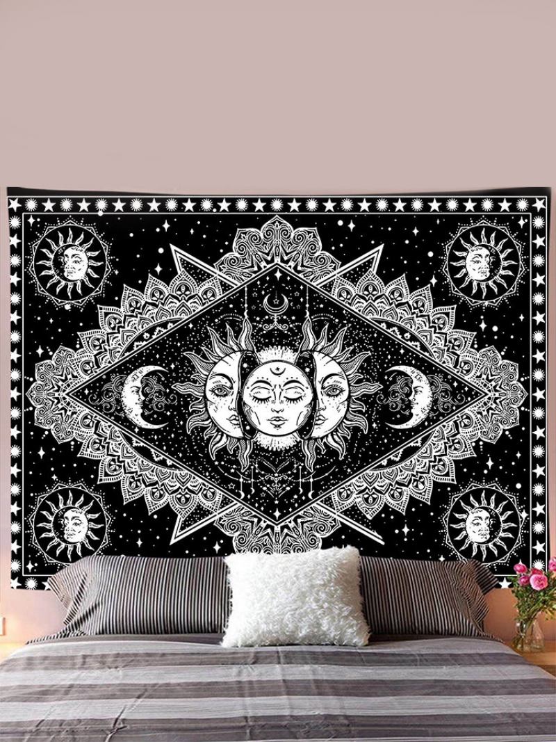 Sun Moon Mandala Ταπετσαρία Με Μοτίβο Ταπετσαρίες Τοίχου Διακόσμηση Σαλονιού Κρεβατοκάμαρας