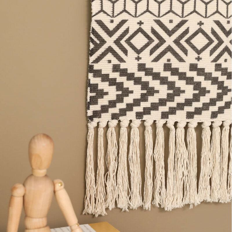 Ταπετσαρία Με Φούντα Σκανδιναβικού Στυλ Bohemian Macrame Υφαντό Κρεμάστρα Τοίχου Χειροποίητο Πλεκτό Σπιτιού Διακόσμηση