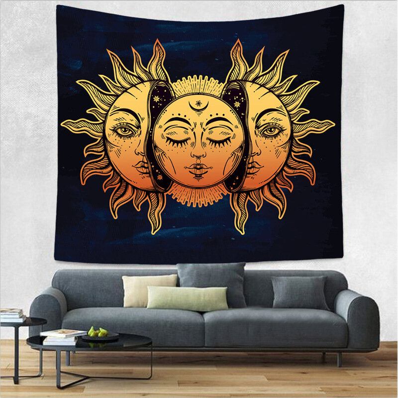 Vintage Bohemian Tarot Tapestry Ταπετσαρία Σαλόνι Υπνοδωμάτιο Κρεμαστό Τοίχου Art Decor