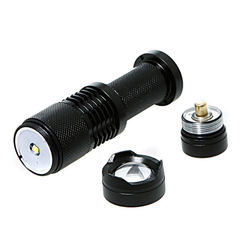 Αδιάβροχος Φακός Led Q5 2000lm 3 Λειτουργίες Με Δυνατότητα Ζουμ Αυτοάμυνας Χωρίς Σοκ Tazer Mini Flash Light Φως Φακού