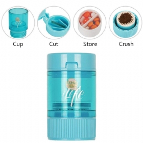 All In One Pill Crusher Grinder Splitter For Tablets Small Cutter Μύλος Φαρμάκων Με Κύπελλο Αποθήκευσης Σε Σκόνη