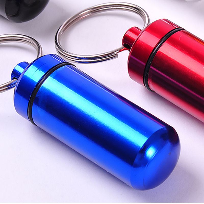 Mini Pill Storage Canister Φορητό Δοχείο Από Κράμα Αλουμινίου Για Ιατρική Κοσμήματα Σημειώσεις Έκτακτης Ανάγκης Αδιάβροχο Βάζο Για Φάρμακα