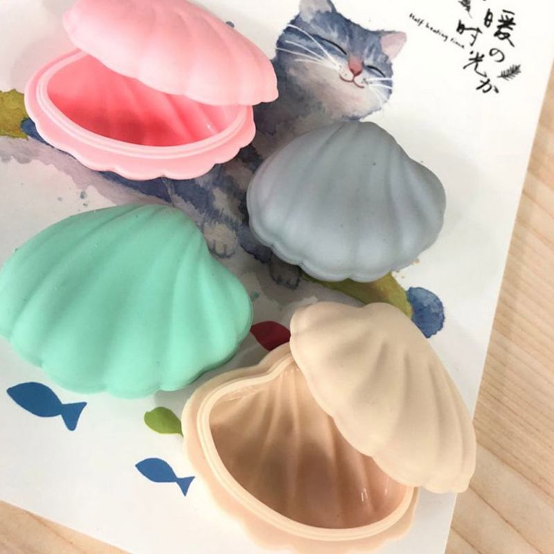 Scallop Pill Storage Box Πολυλειτουργικό Κουτί Αποθήκευσης Σιλικόνης Dustproof Για Gadget Κοσμημάτων Capsule Candy