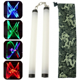 Λάμπα Led Light Nunchucks Nunchakus Glowing Stick Practice Performance Kung Fu Dance Αξεσουάρ Εργαλείο Χορού Δρόμου