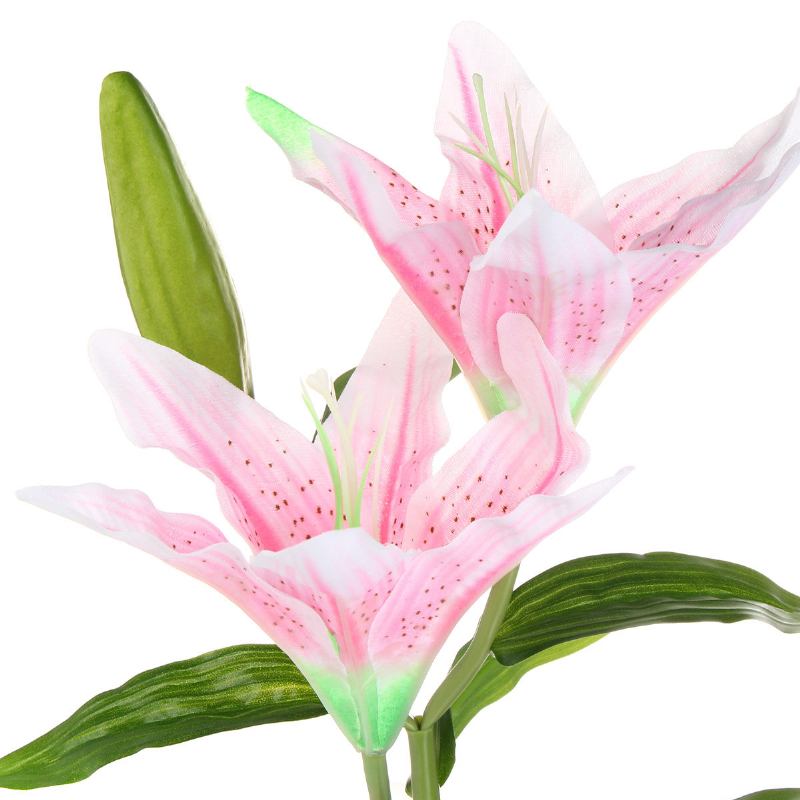 Led Solar Powered Lily Flower Stake Κήπος Αυλή Φως Τοπίο Εξωτερική Διακόσμηση