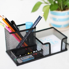 Αναλώσιμα Γραφείου Universal Home School Desktop Organizer Με 4 Θήκες Για Στυλό Κλιπ Μολυβοθήκη Για Κάρτες Ψαλιδιού