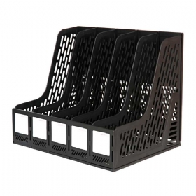 File Organizer Folder - Desktop Holder Rack 5 Υποενότητες Αποθήκευση Εγγράφων Μαύρο Γκρι