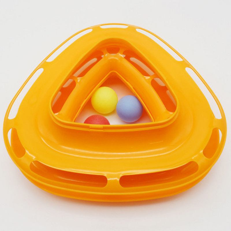 3colors Funny Cat Toy Tower With Balls Turntable Ball Kitty Plastic Play Interactive