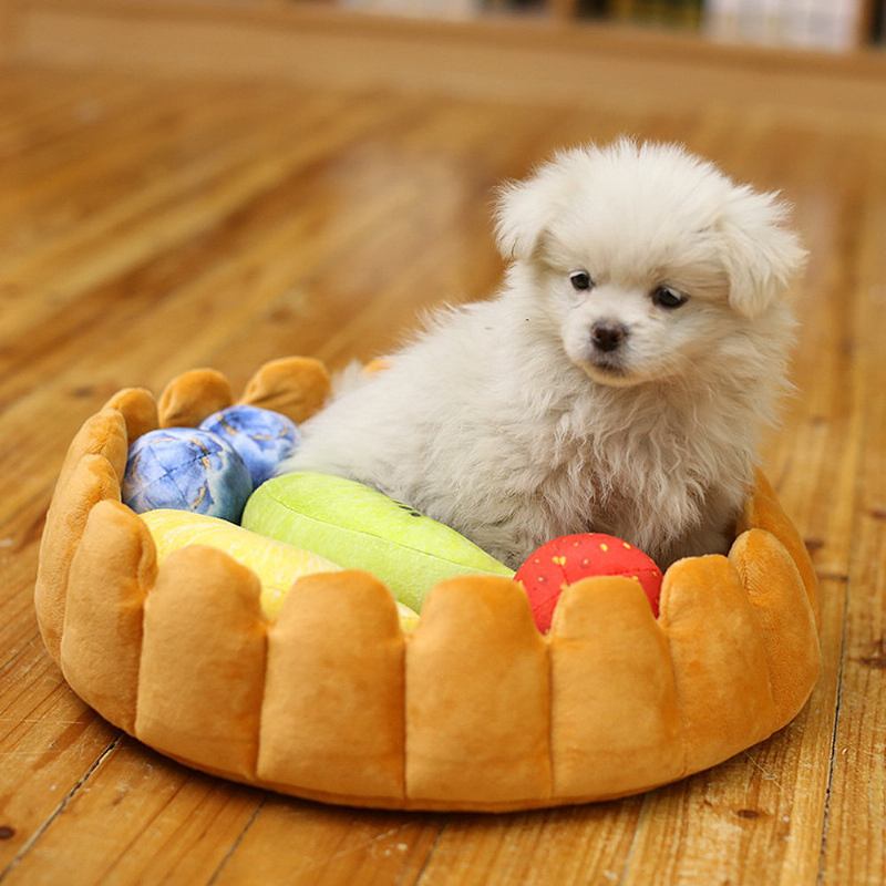 Pet Dog Fruit Plate Egg Pad Mat Puppy Κρεβάτι Με Παιχνίδια Με Φρούτα