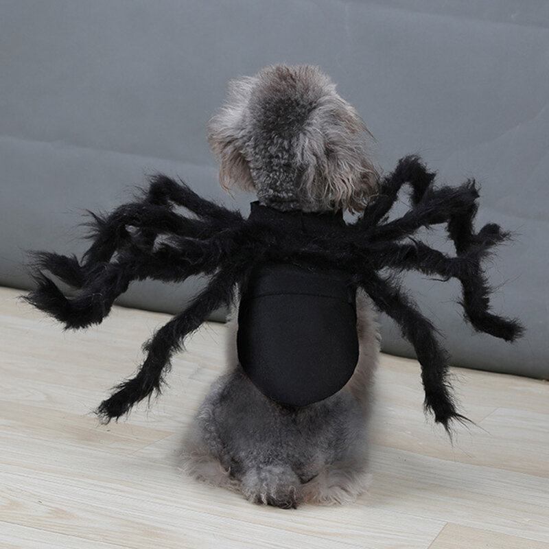 Pet Halloween Funny Spider Clothes Προσομοίωση Τρόμου Σκύλου Γάτας Λούτρινο Φόρεμα Για Πάρτι Μεταμόρφωσης Αράχνης