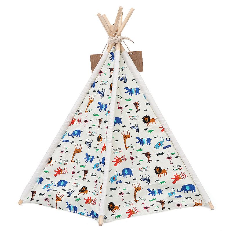 Pets Teepee Tent Dogs Home Canvas Pretend Παίξτε Playhouse Tipi Outdoor Indoor