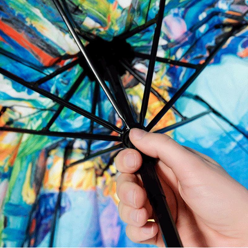 Ομπρέλα Eiffel Tower Triple Folded Umbrella Με Στιβαρή Πλευρά Από Ανοξείδωτο Χάλυβα Και Κρουστικό Πανί Υψηλής Πυκνότητας