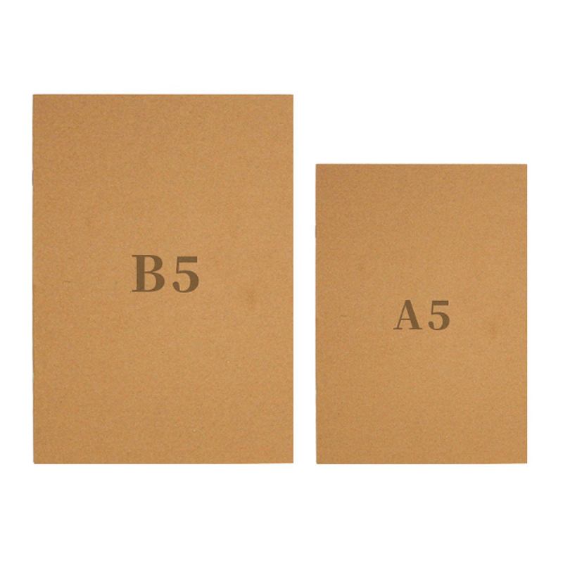 Απλό Εξώφυλλο Kraft Exercise Book Students Scribbling Pad Uncoated Woodfree Paper 40&60 Pages A5&b5 Notebook