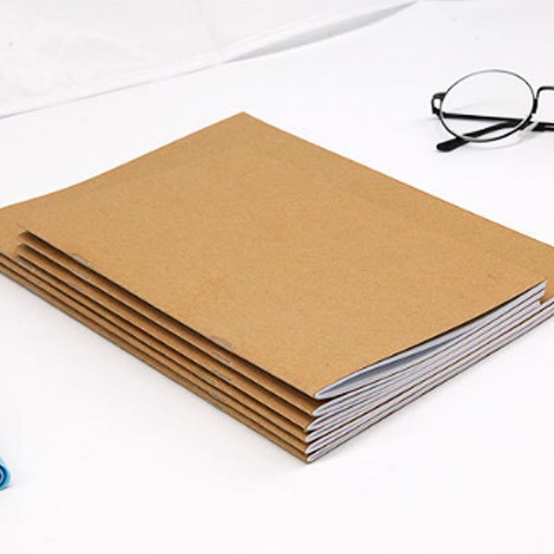 Απλό Εξώφυλλο Kraft Exercise Book Students Scribbling Pad Uncoated Woodfree Paper 40&60 Pages A5&b5 Notebook
