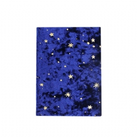 Bronzing Velvet Star And Moon Εξώφυλλο Βιβλίου Χειροποίητο Υφασμάτινο Κάλυμμα Σημειωματάριου Μπουφάν Για Φοιτητές