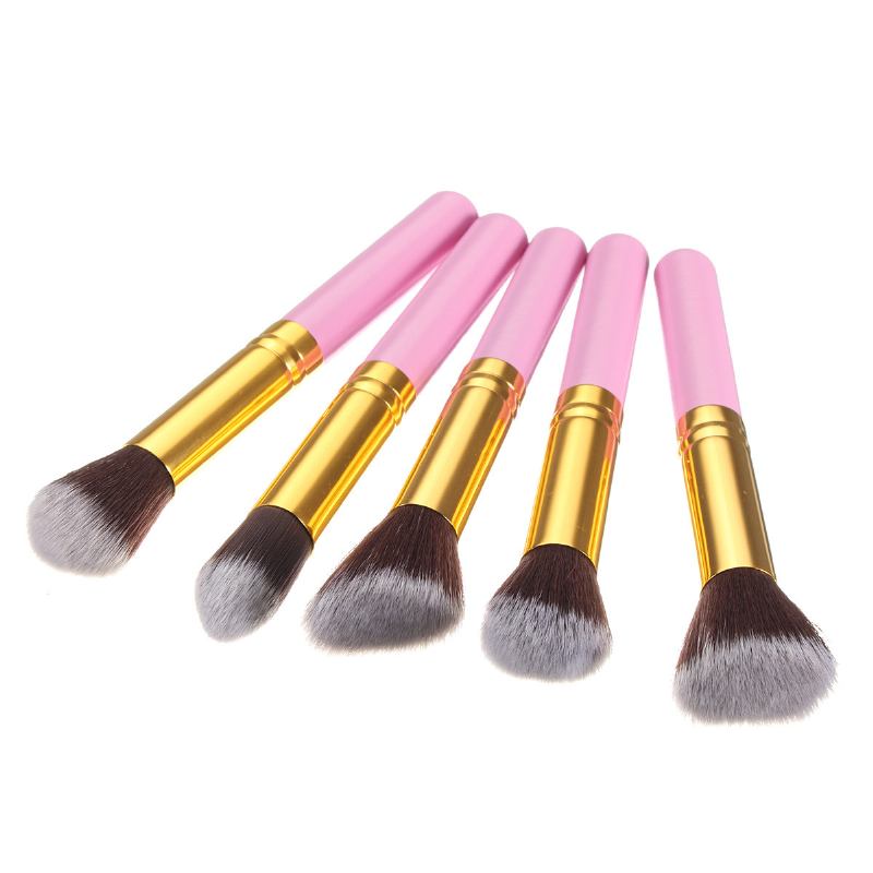 10 Τμχ Πινέλα Μακιγιάζ Σετ Cosmetic Foundation Eyeshadow Eyeliner Lip Powder Brush