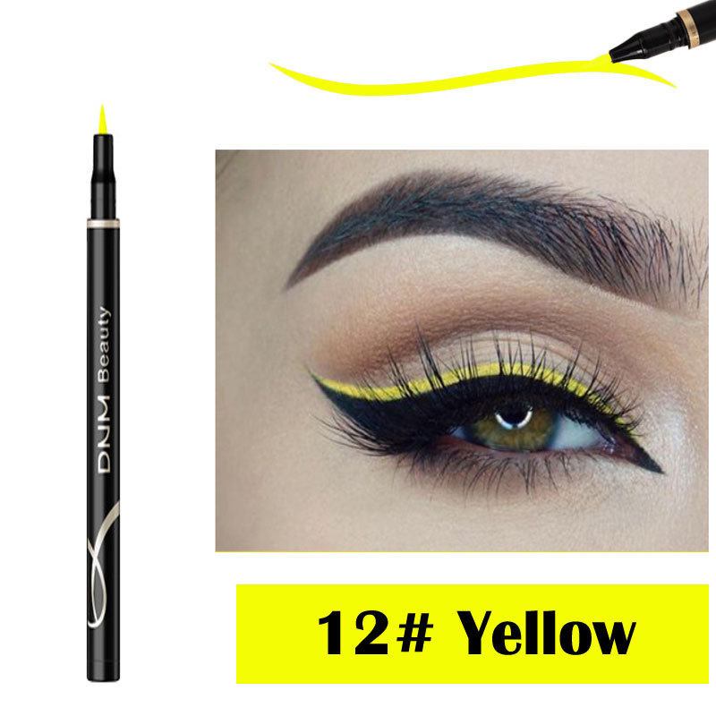 12 Χρώματα Liquid Eyeliner Pen Fluorescence Αδιάβροχο Στυλό Μακιγιάζ Ματιών Μακράς Διάρκειας