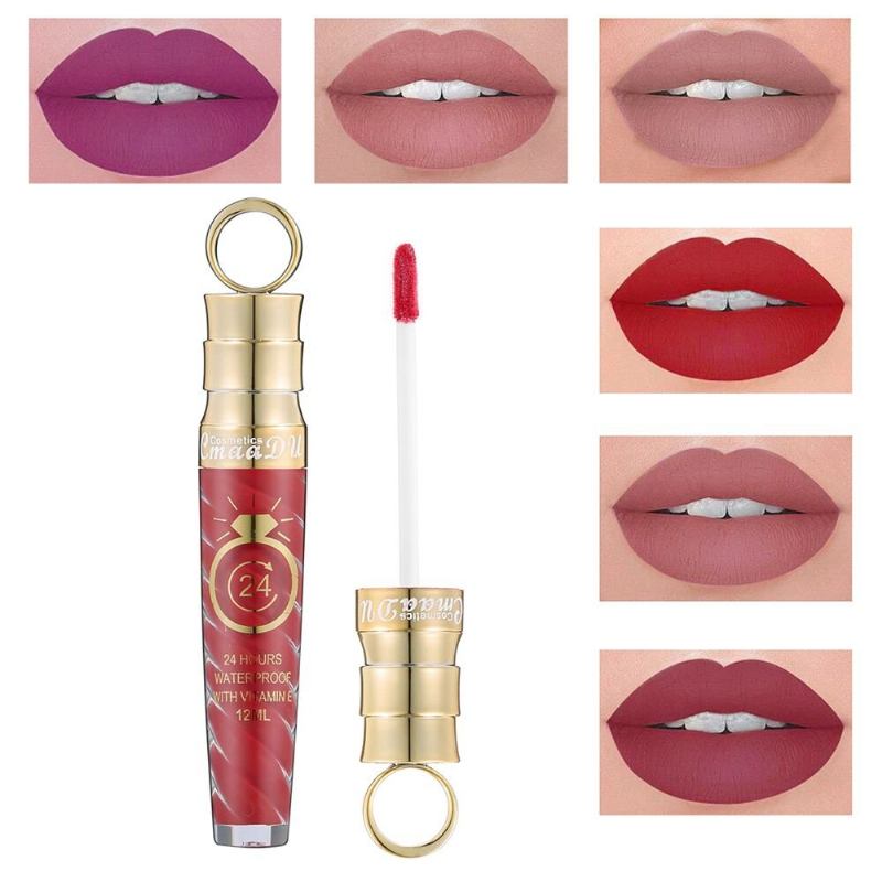 12ml Liquid Lipstick Sexy Shimmer Lip Gloss Velvet Matte Metallic Αδιάβροχη Χρωστική Ουσία Που Διαρκεί