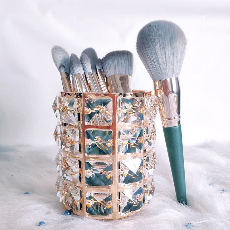 14 Τμχ Πινέλα Μακιγιάζ Σετ Καλλυντικό Foundation Powder Blush Eye Shadow Lip Blend Wooden Make Up Brush Tool Kit Maquiagem