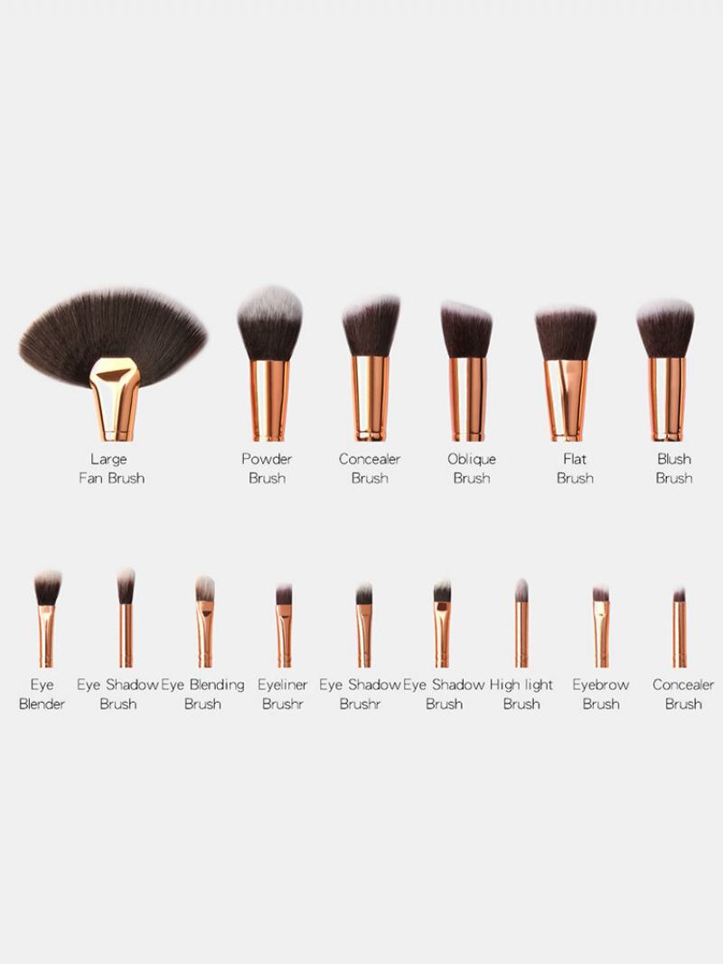15 Τμχ Πινέλα Μακιγιάζ Σετ Contour Concealer Eyeliner Brush Beauty Makeup Tools