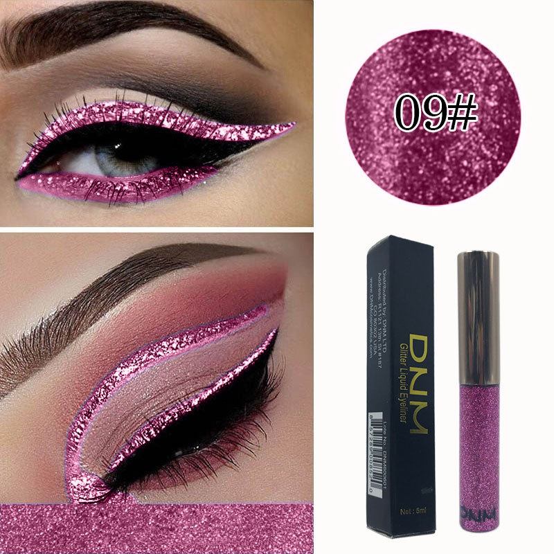 16 Χρώματα Γυαλιστερό Pearlescent Liquid Eyeliner Pen Metal Sequins Diamond Pen Eye Makeup