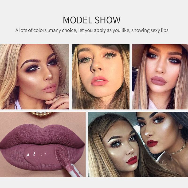 24 Χρώματα Lip Gloss Φορητό Αδιάβροχο Αντικολλητικό Κύπελλο Liquid Lip Glaze Cosmetic