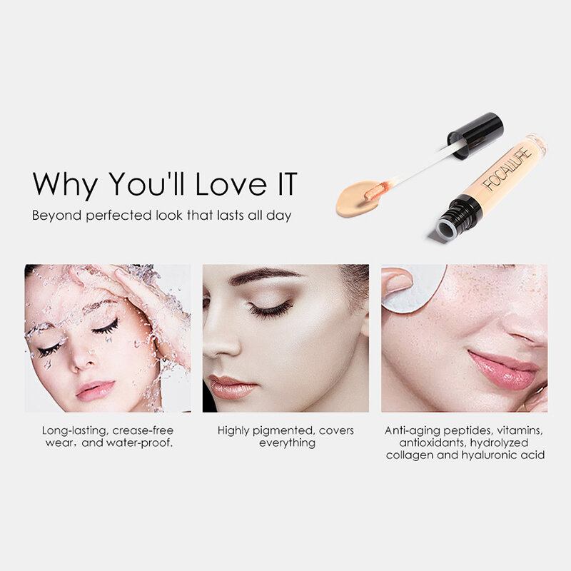 7 Χρώματα Υγρό Concealer Αδιάβροχο Μαύροι Κύκλοι Ματιών Κρέμα Πλήρους Κάλυψης