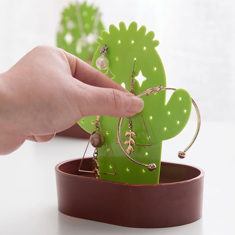 Βάση Κοσμημάτων Από Ρητίνη Cactus Multifunctional Display Κοσμήματα Κρεμαστά Σκουλαρίκια Κολιέ Δίσκος