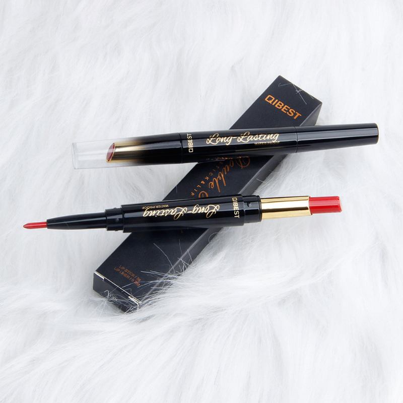 Double Head Matte Lipstick Διαρκής-διαρκούς Lip Stick Full Color Maroon Lip Lip Makeup