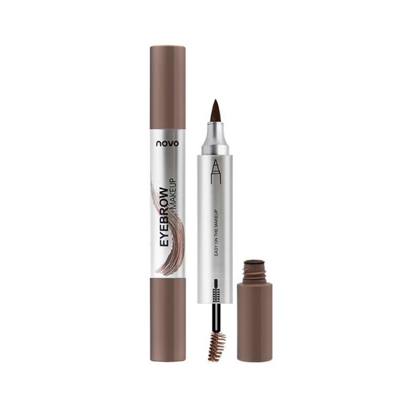 Dye Cream Eyebrow Mark Pencil Nib Browrow Αδιάβροχο Μολύβι Φρυδιών Με Πινέλο 2 Διαθέσιμα Χρώματα