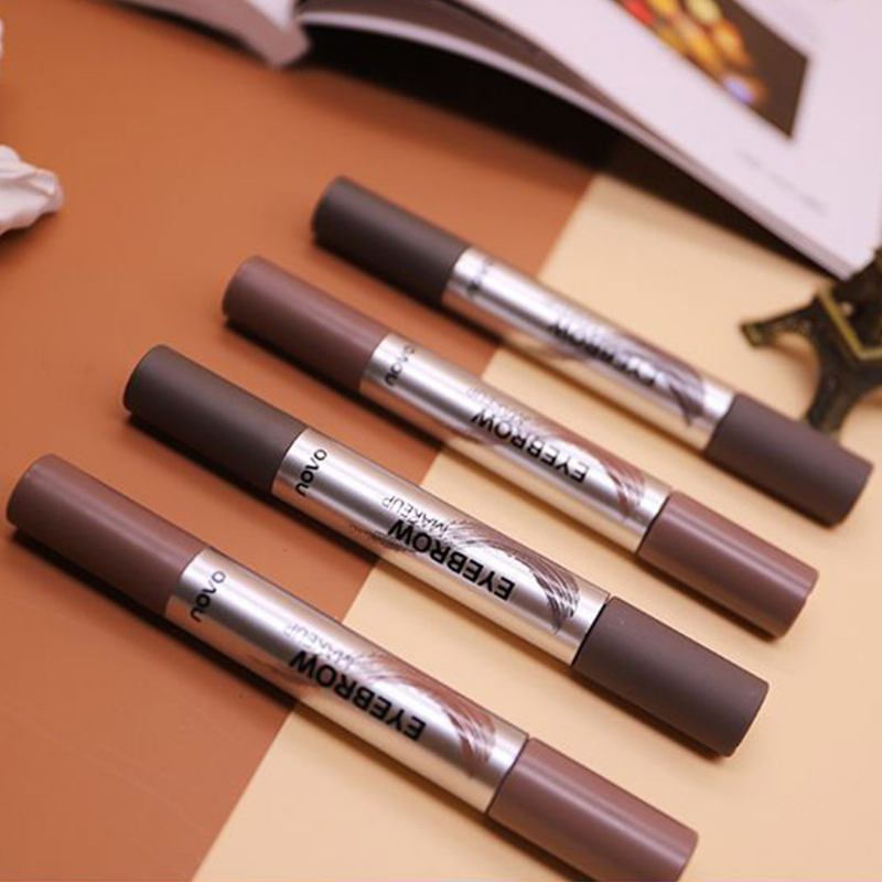 Dye Cream Eyebrow Mark Pencil Nib Browrow Αδιάβροχο Μολύβι Φρυδιών Με Πινέλο 2 Διαθέσιμα Χρώματα